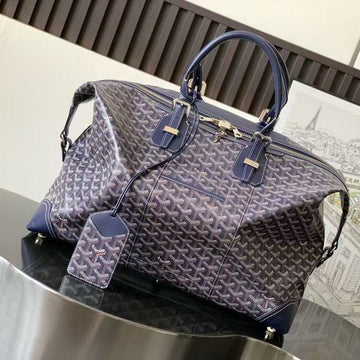 GOYARD BOEING 45 DUFFLE BAG IN NAVY BLUE GOYARDINE CANVAS Luxe Carry