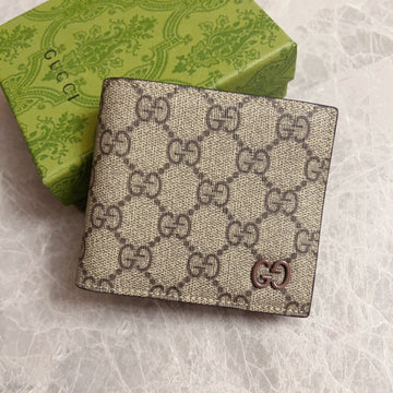 GUCCI BI-FOLD CARD HOLDER 11 IN BEIGE MIX BROWN MONOGRAM CANVAS