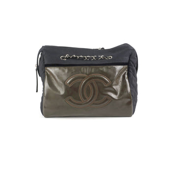 Top Quality Chanel CC Logo Black Khaki Tote Bag
