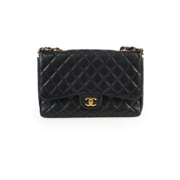 Top Quality Chanel Jumbo Classic Single Flap Black Caviar Bag