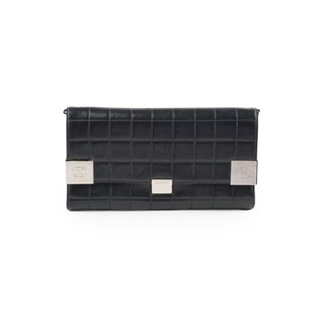 Top Quality Chanel Chocolate Bar Wallet on Chain WOC Black Lambskin