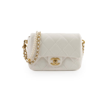 Top Quality Chanel White Pearl Adjustable Stap