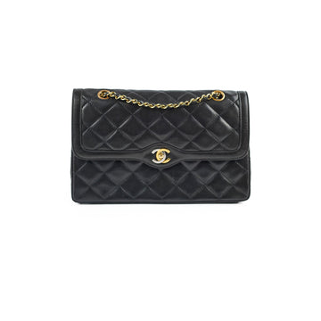 Top Quality Chanel Paris Lined Double Flap Black