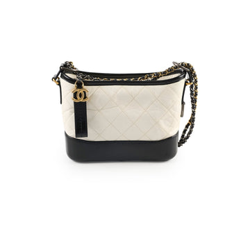 Top Quality Chanel Small Gabrielle Bag Black and White