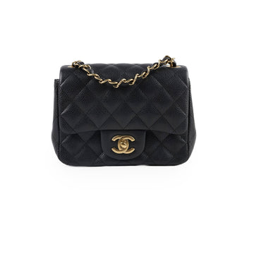 Top Quality Chanel Mini Square Caviar Black