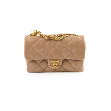 Top Quality Chanel Seasonal Flap Dark Beige Microchip