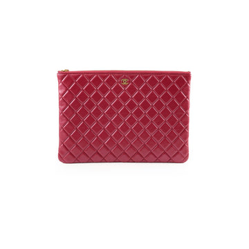 Top Quality Chanel O-case Clutch Red Lambskin