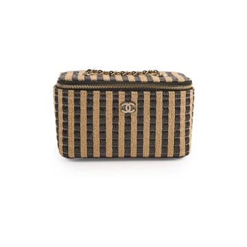 Top Quality Chanel Raffia Stripe Vanity (30 series)