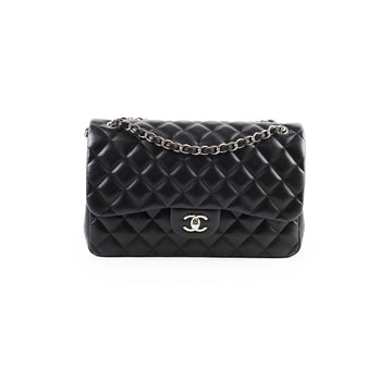Top Quality Chanel Classic Flap Jumbo Lambskin Black Series 22