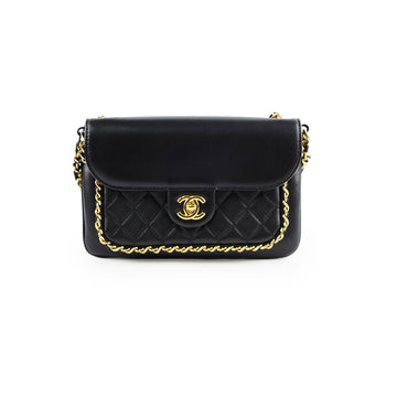 Top Quality Chanel Unchained Flap Crossbody Bag Black