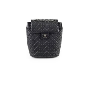 Top Quality Chanel Lambskin Urban Spirit Backpack Black 23 Series