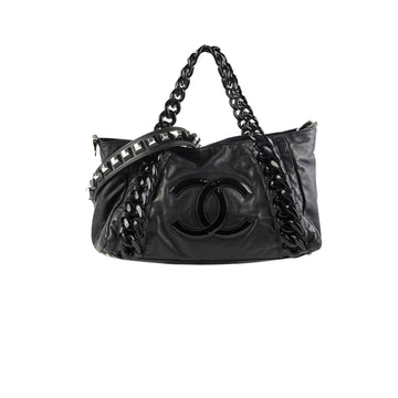 Top Quality Chanel Resin Modern Chain Tote Black