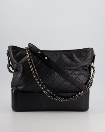 Top Quality Chanel Black Large Gabrielle Bag in Lambskin Leather with Mixed Hardware