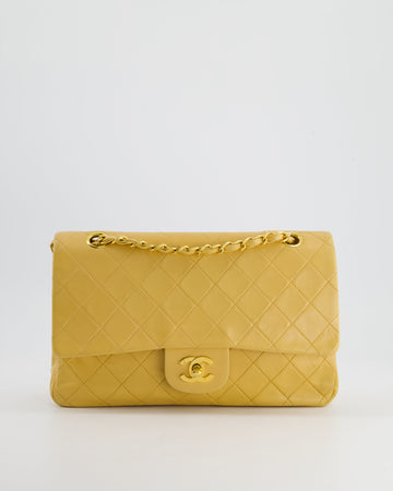 Top Quality Chanel   Beige Medium Double Flap Bag in Lambskin Leather with 24K Gold Hardware