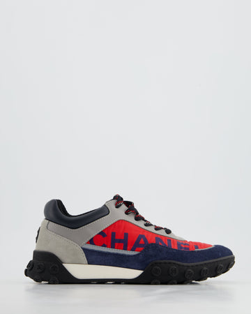 Top Quality Chanel Red and Blue Nylon Trainers Size EU 36