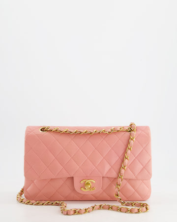 Top Quality Chanel Baby Pink   Medium Classic Double Flap Bag Lambskin Leather 24K Gold Hardware