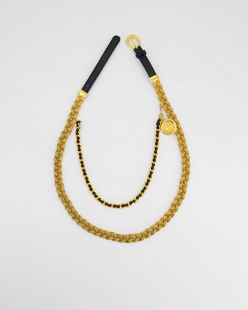 Top Quality Chanel 98/P   Gold Rope Belt with Medallion Chain Detail