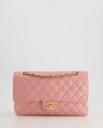 *HOT* Top Quality Chanel Bubblegum Pink   Classic Medium Double Flap Bag in Caviar Leather with 24K Gold Hardware