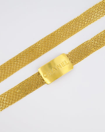 Top Quality Chanel   24K Gold Multiple Chain Layered Belt With Logo Buckle Detail Size 75cm
