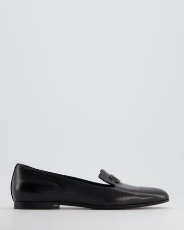Top Quality Chanel Black CC Lambskin Loafers Size EU 38
