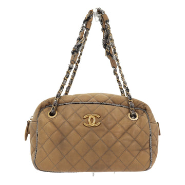 Top Quality Chanel Camera Shoulder Bag in Beige Leather