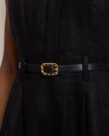 *RARE* Top Quality Chanel Collectors Weaved Chain Buckle Belt with Logo Detail Size 70c,