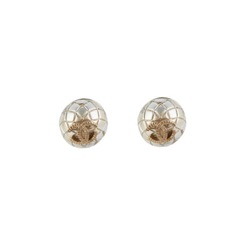 Top Quality Chanel Costume CC Round Pearl Earrings