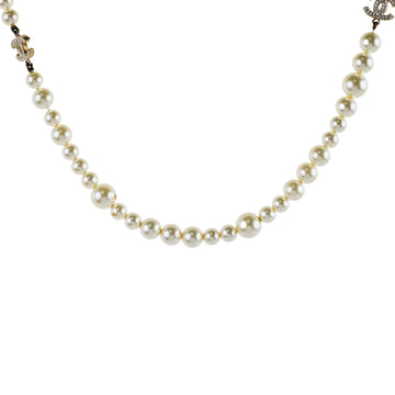 Top Quality Chanel Pearl Long CC Logo Necklace Costume Jewellery
