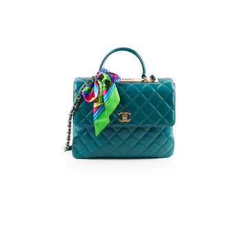 Top Quality Chanel Large Trendy CC Lambskin Turquoise - Series 20