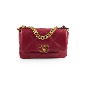 Top Quality Chanel Small 19 Dark Red 28 Series