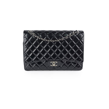 Top Quality Chanel Maxi Patent Flap Black 20 Series