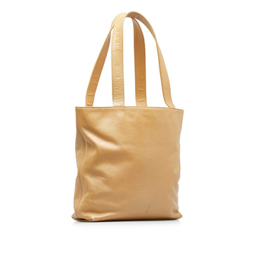 Tan Top Quality Chanel CC Embossed Leather Tote Bag
