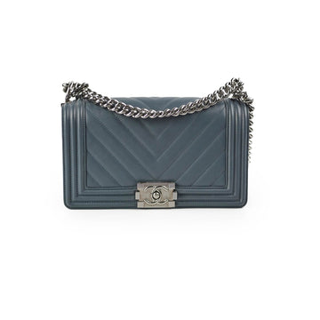 Top Quality Chanel Old Medium Chevron Boy Grey
