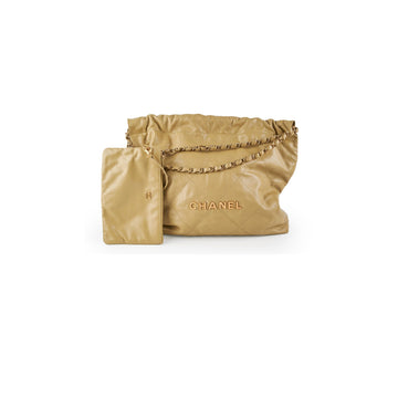 Top Quality Chanel Medium 22 Olive Microchip