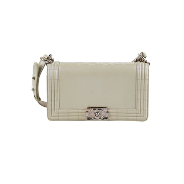 Top Quality Chanel Boy Old Medium Iridiscent (Light grey)