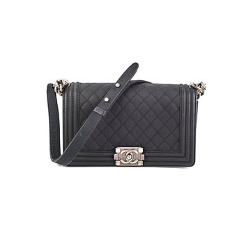 Top Quality Chanel Old Medium Boy Black