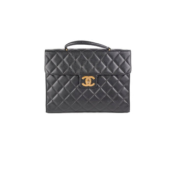 Top Quality Chanel   Caviar Briefcase Black