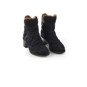Top Quality Chanel Suede Black Boots Size 35.5