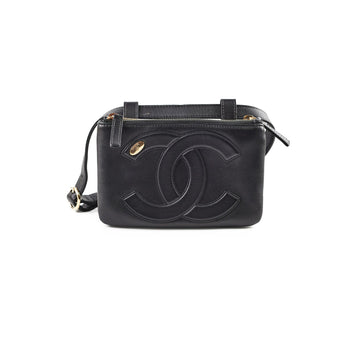 Top Quality Chanel Lambskin Mania Waist Belt Black