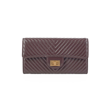 Top Quality Chanel Reissue Long Wallet Burgundy