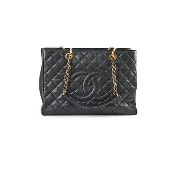 Top Quality Chanel Caviar Grand Shopping Tote GST Black