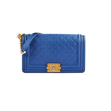Top Quality Chanel Old Medium Boy Blue 27 Series