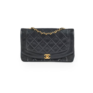 Top Quality Chanel Diana Lambskin Black Medium
