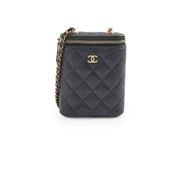 Top Quality Chanel 23C Small Vanity Case Caviar Black Crossbody Bag