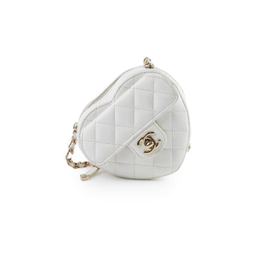 Top Quality Chanel Mini Heart Bag White 32 Series