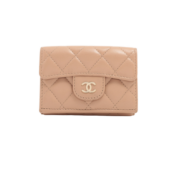 ITEM 20 - Top Quality Chanel Quilted Compact Wallet Beige
