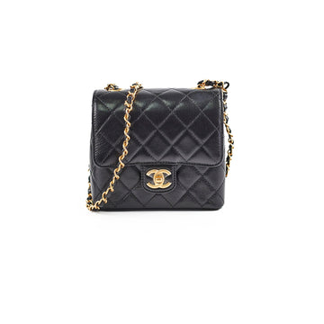 Top Quality Chanel Seasonal Square Black Goat Skin Microchipped 2022