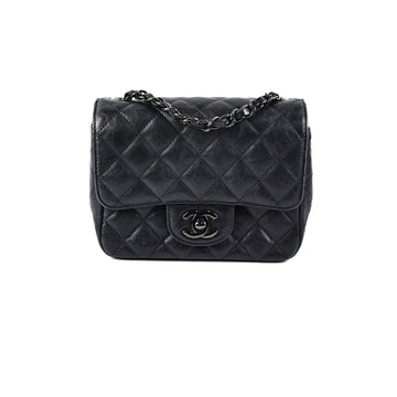 Top Quality Chanel Mini Square Calfskin So Black