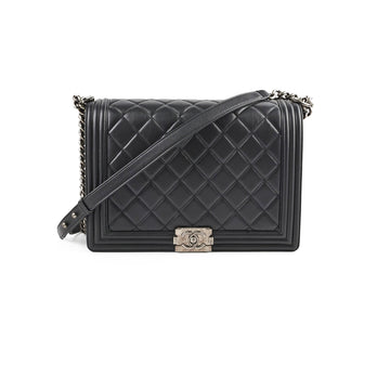 Top Quality Chanel Boy Large Lambskin Black - Series 19