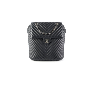 Top Quality Chanel Chevron Large Urban Spirit Backpack Black